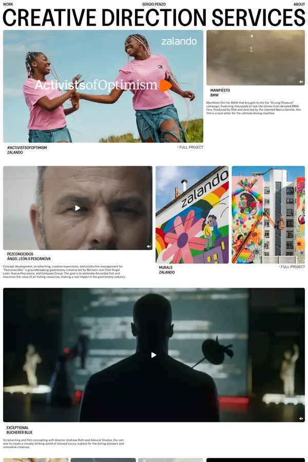SERGIO PENZO - Portfolio design inspiration