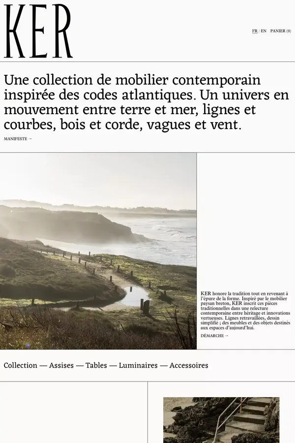 KER . Maison Iodée - Ecommerce design inspiration