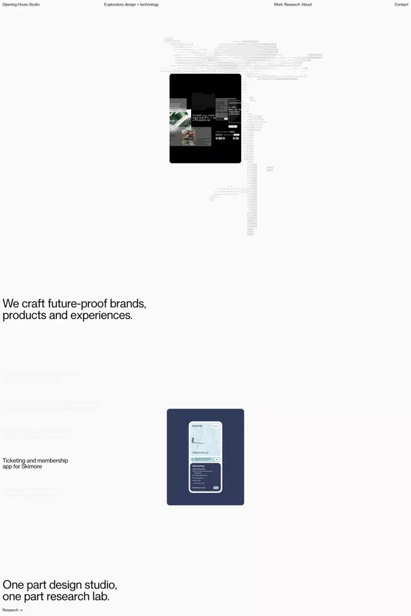 Opening Hours Studio - Portfolio design inspiration
