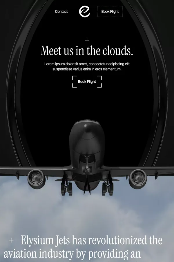 Elysium Jets - Webflow HTML Website Template - Template design inspiration
