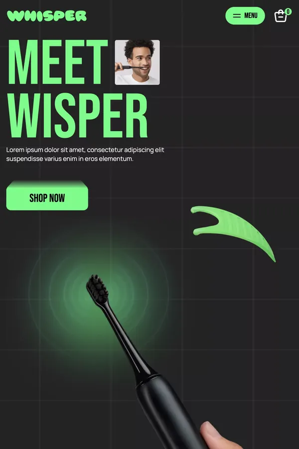 Whisper Brush - Webflow HTML Website Template - Template design inspiration