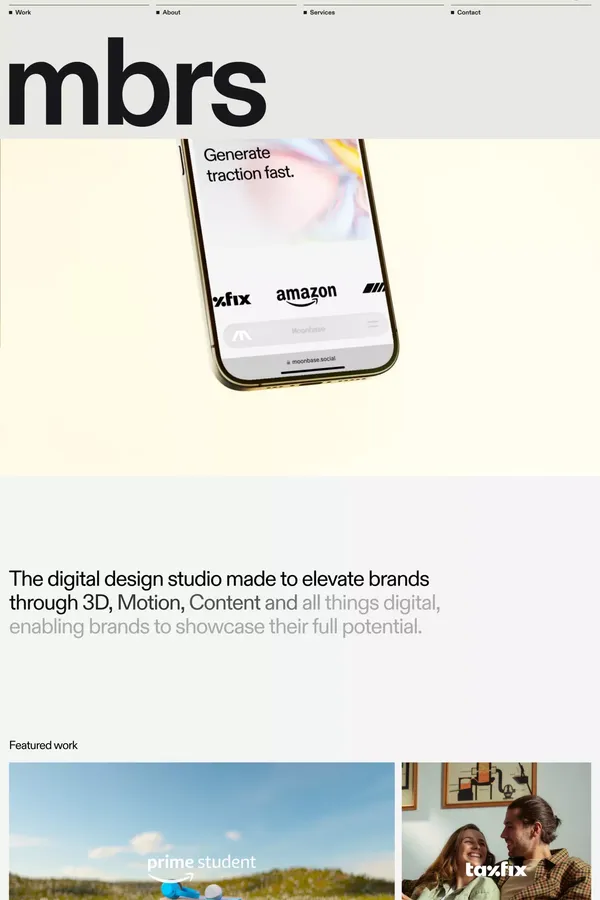 MBRS - Digital Design Studio - Portfolio design inspiration