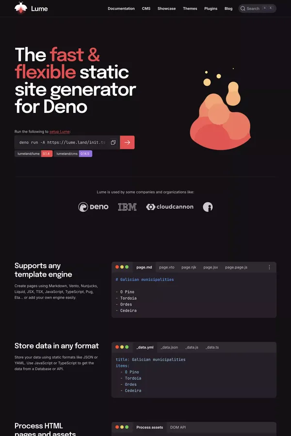 Lume, the static site generator for Deno - Lume