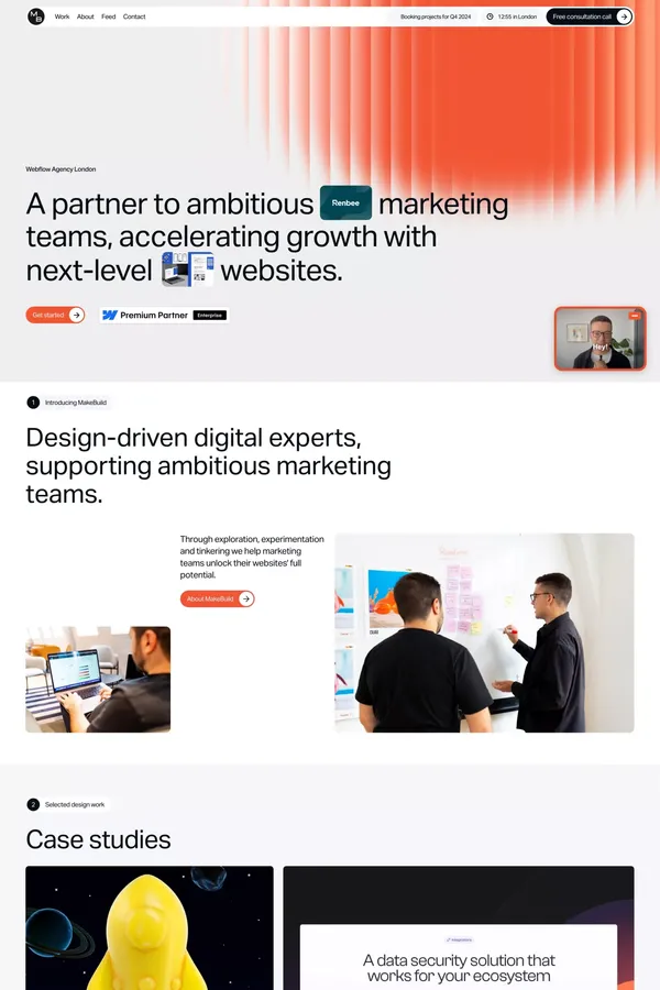 Trusted Webflow Agency | Website Design and Build | MakeBuild - Portfolio design inspiration