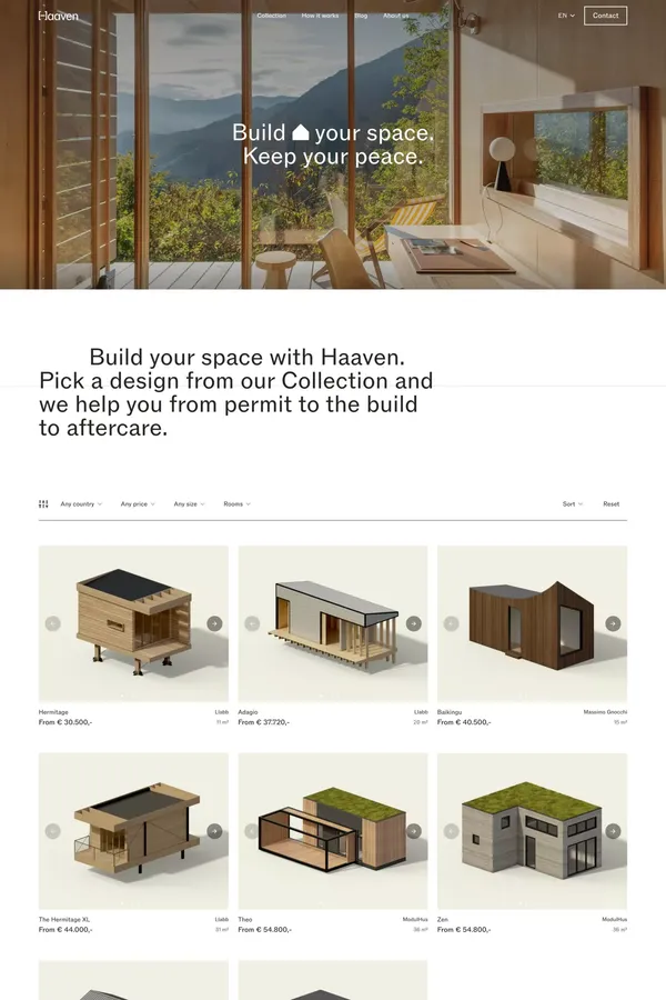 Collection — Haaven - Landing design inspiration