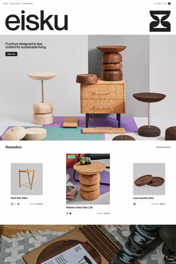 eisku - Furniture designed to last - Ecommerce design inspiration