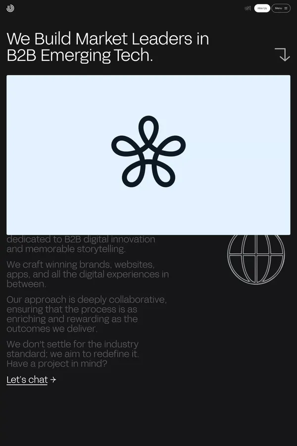 B2B Branding & App Development Agency - Portfolio design inspiration