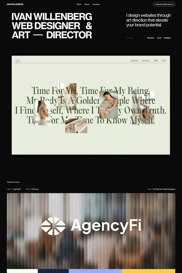 Ivan Willenberg | Web Designer - Portfolio design inspiration