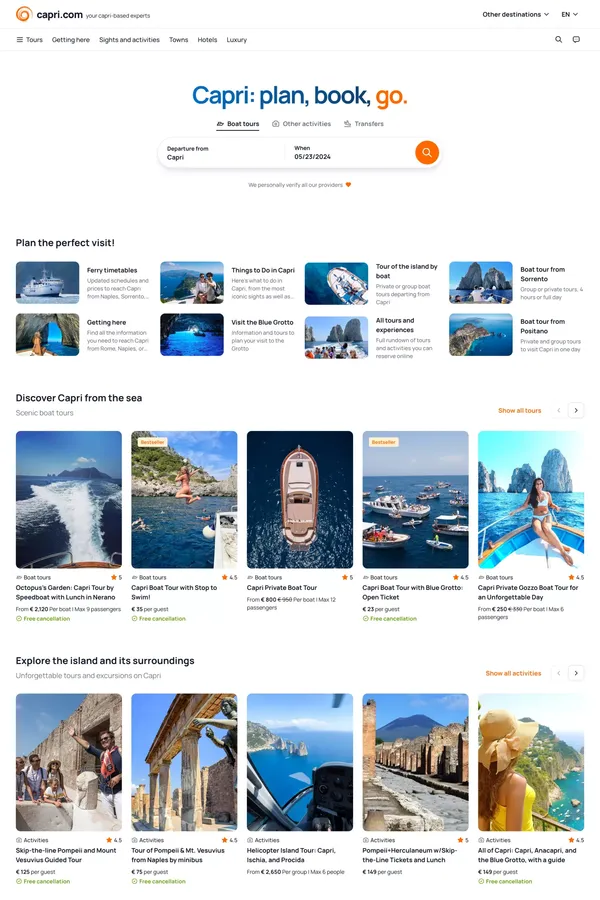 Capri: All You Need To Know | Boat Tours, Ferry Tickets, Hotels - Ecommerce design inspiration