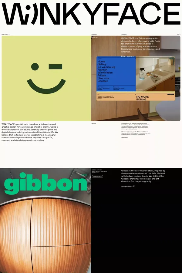 WiNKYFACE ;) — A Graphic Design Studio - Portfolio design inspiration