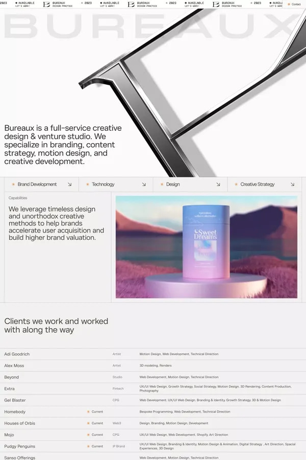 Bureaux – Creative Design Studio | Bureaux - Portfolio design inspiration