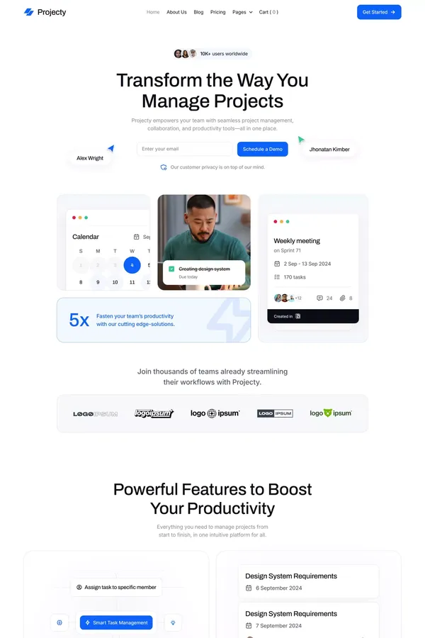 Projecty - Webflow Ecommerce Website Template - Template design inspiration