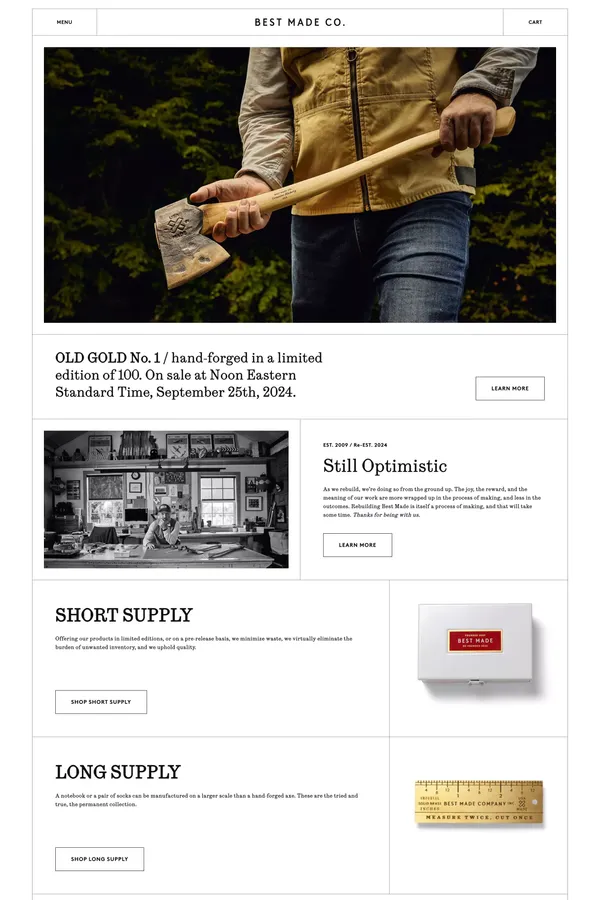 Best Made Co. – Best Made Company - Ecommerce design inspiration