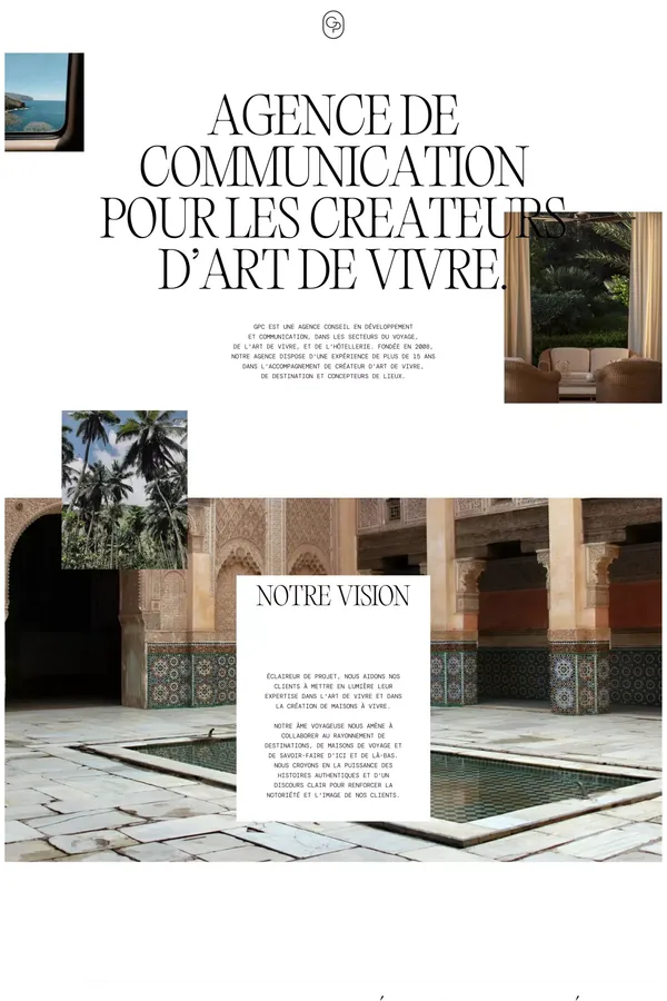 GP Communication | agence de communication pour les créateurs d’art de vivre - Portfolio design inspiration