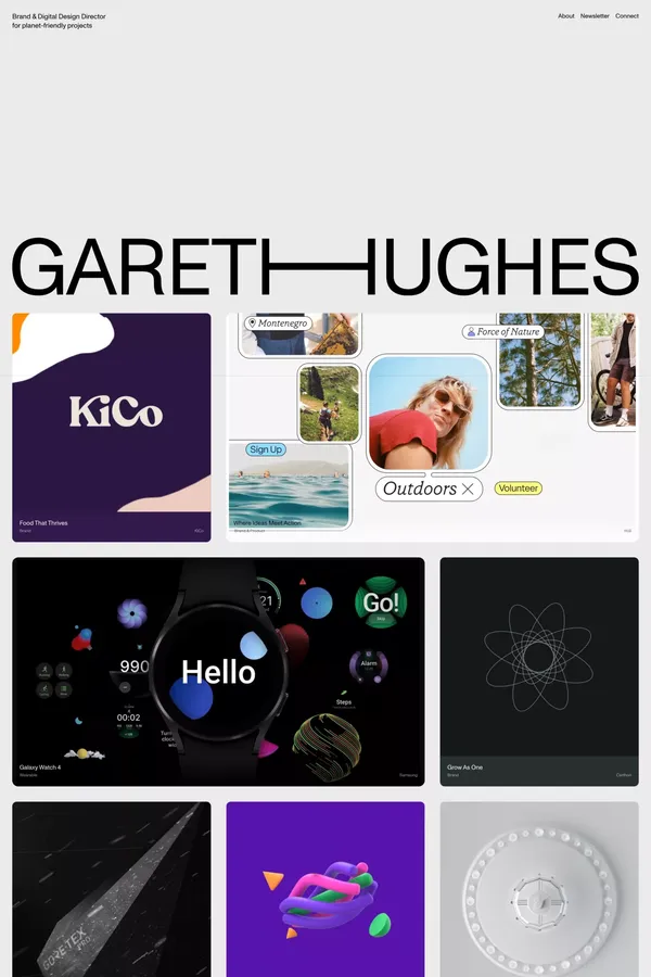 Gareth Hughes • Design Director - Portfolio design inspiration
