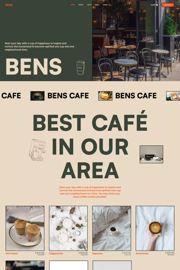 Bens - Webflow Ecommerce website template