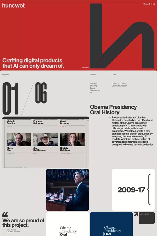 Huncwot - Portfolio design inspiration