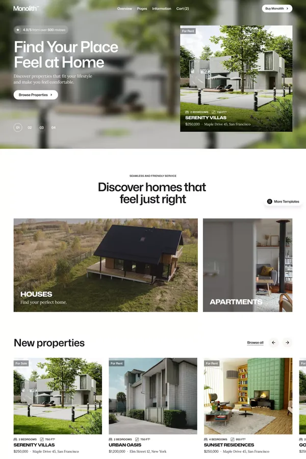 Monolith - Webflow Ecommerce website template