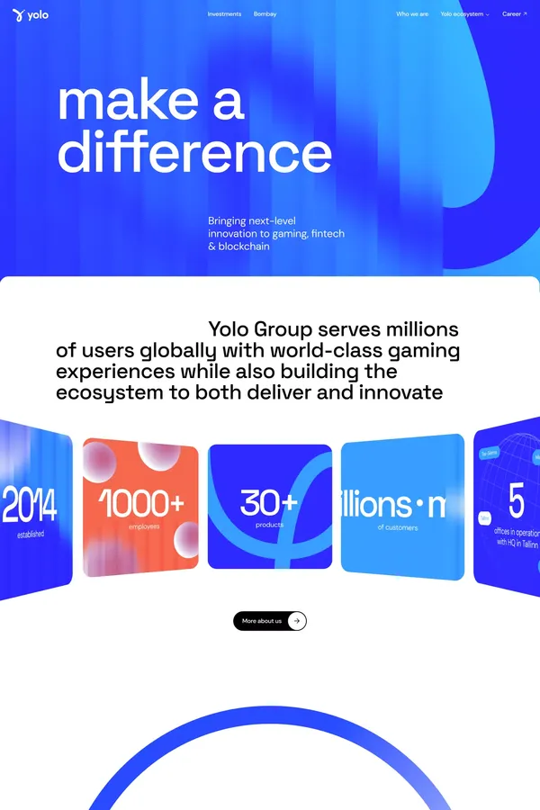 Yolo - The world’s most trusted Bitcoin gaming brands - Portfolio design inspiration