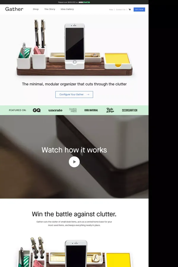 Gather - Ecommerce design inspiration