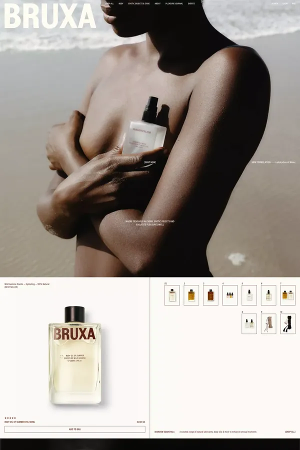 BRUXA Our Carnal Reverence – BRUXA: Our Carnal Reverence - Ecommerce design inspiration
