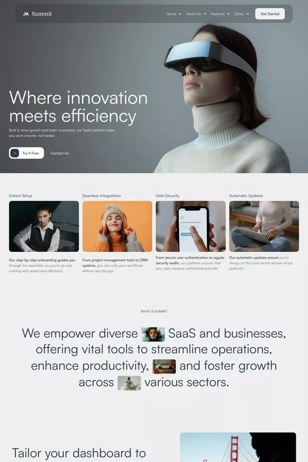 Summit - Webflow Ecommerce website template - Template design inspiration