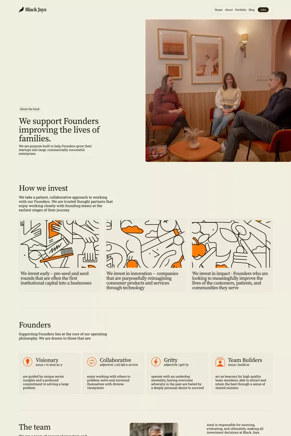 Home | Black Jays Ventures - About Us  design inspiration