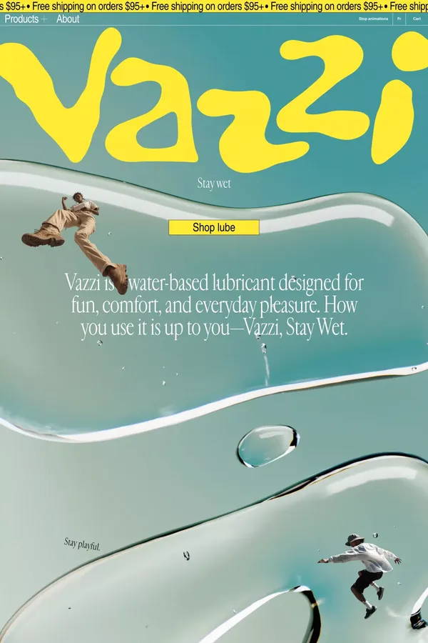Vazzi — Natural Water-Based Lubricant Made in Montreal 💦 - Ecommerce design inspiration