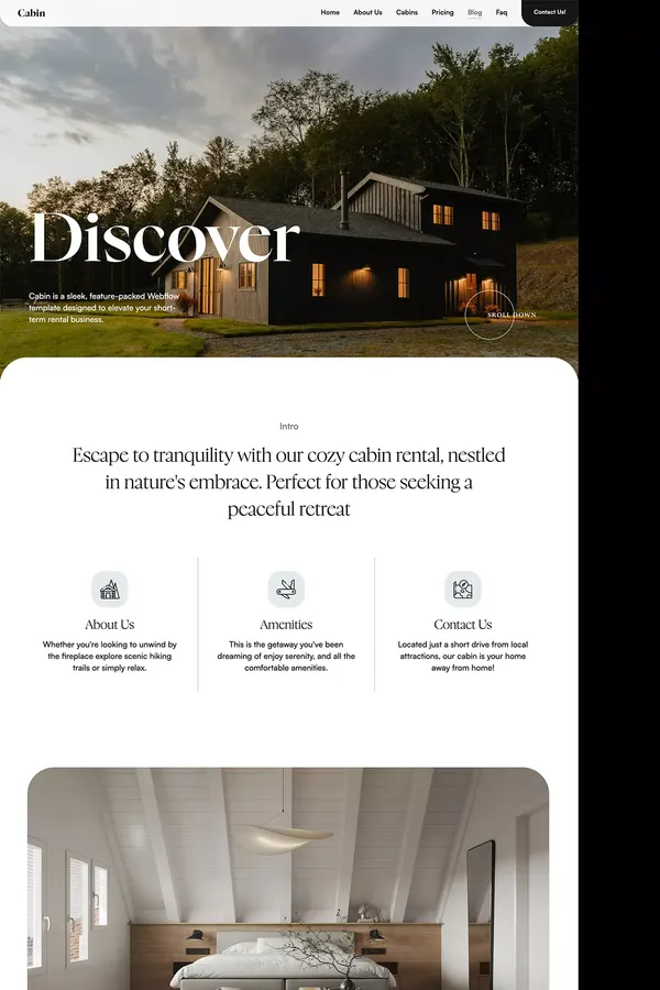 Cabin CMS - Webflow HTML website template - Template design inspiration