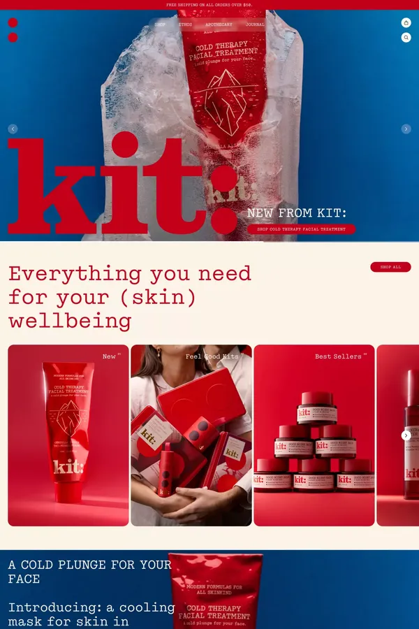 kit: | Modern formulas for all skinkind - Ecommerce design inspiration