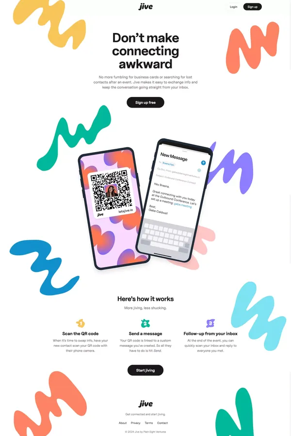 Let's Jive | Jive - Landing design inspiration