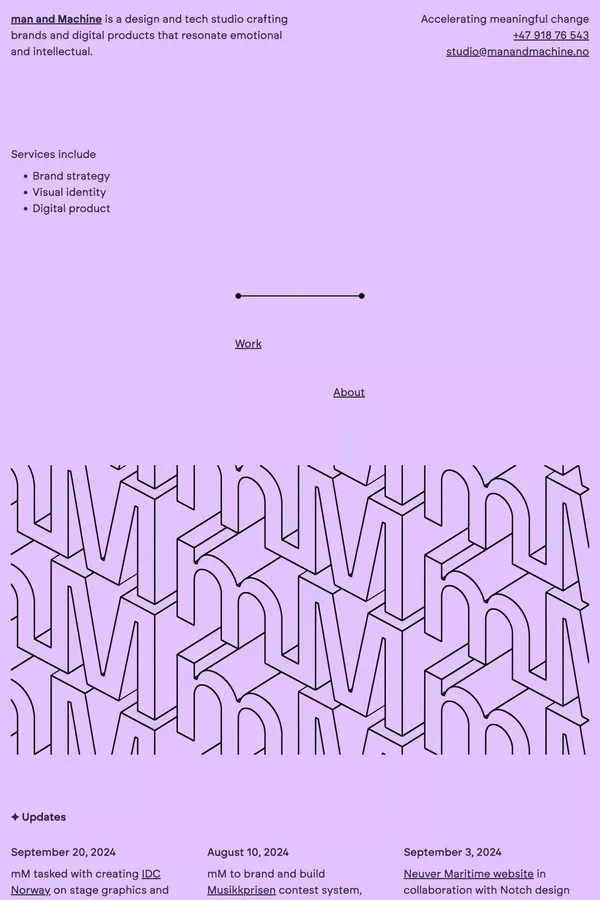 Man and Machine - Portfolio design inspiration