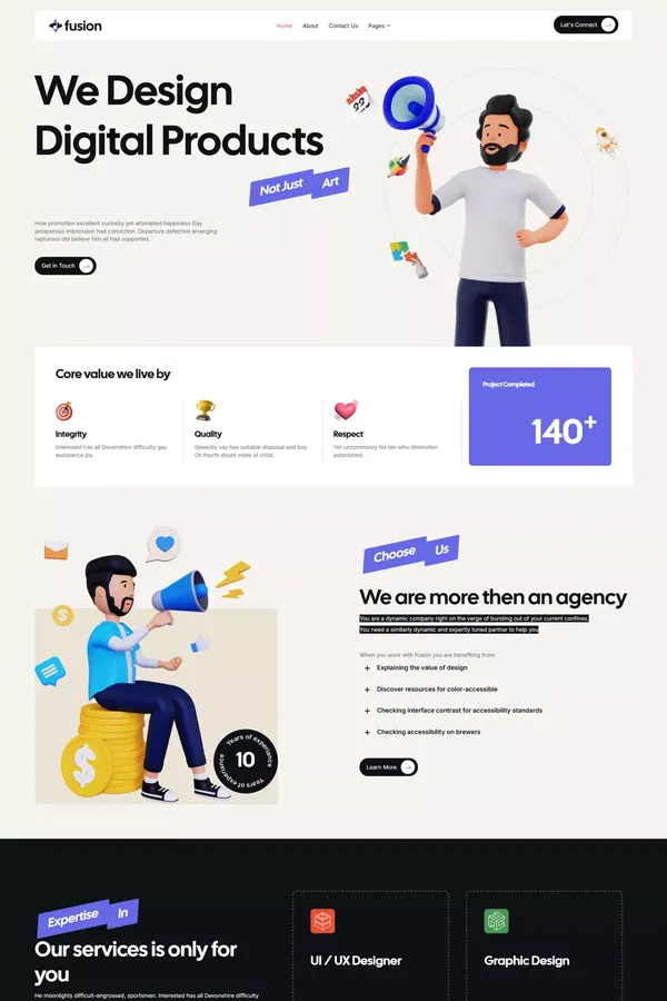 Fusion - Webflow HTML website template