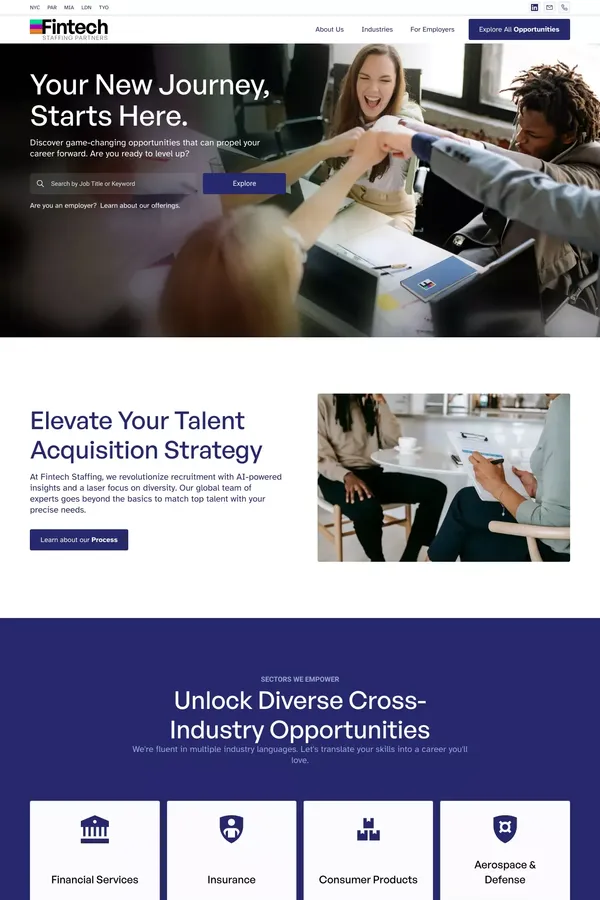 Your New Journey, Starts Here. | Fintech Staffing Partners
