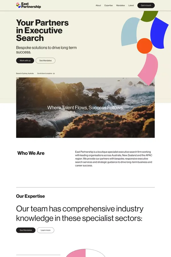 East Partnership - Your Partners in Executive Search - Landing design inspiration