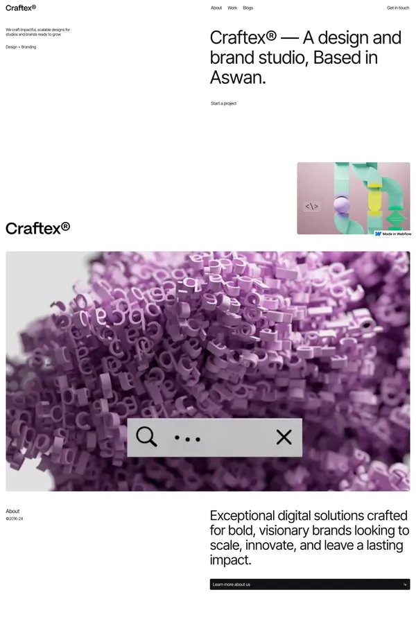 Craftex - Webflow HTML website template - Template design inspiration