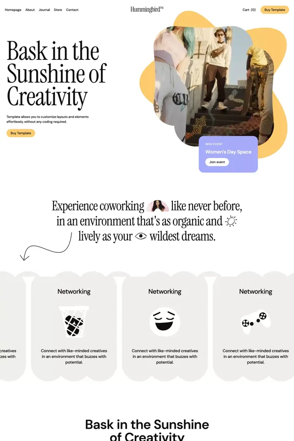 Hummingbird - Webflow Ecommerce website template