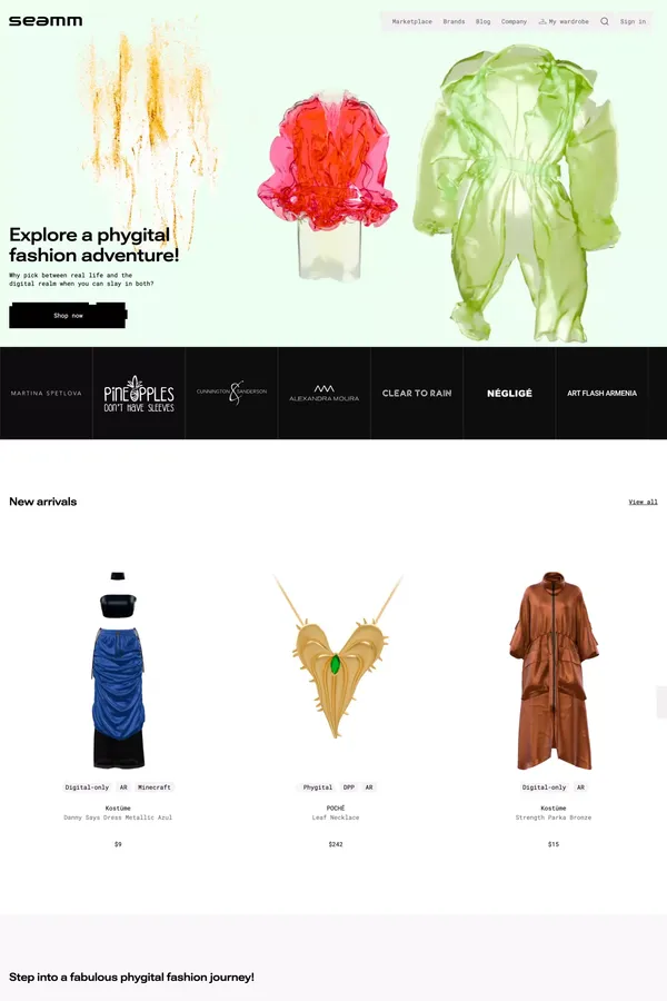 Seamm: First Fully Phygital Fashion Marketplace