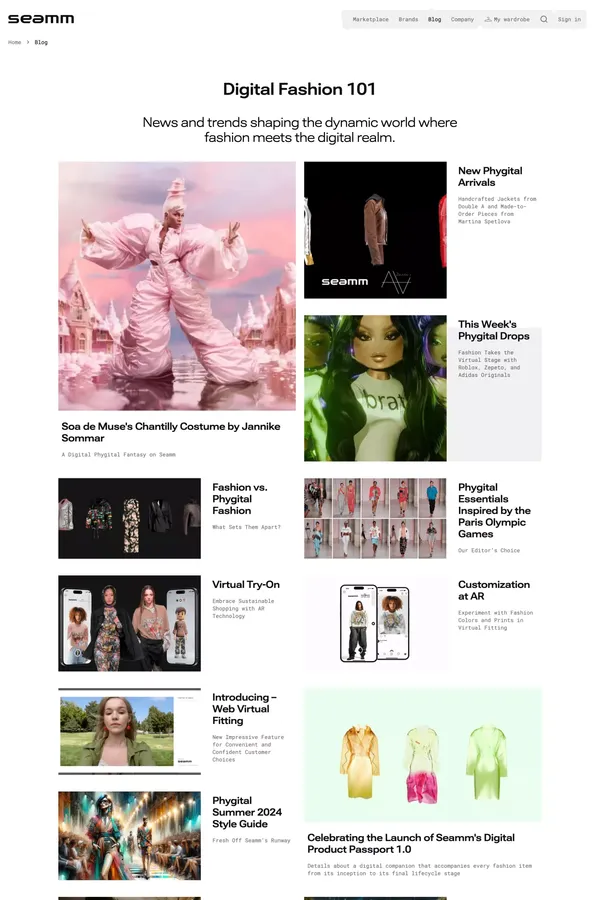 Digital Fashion News and Trends - Seamm Phygital Fashion Marketplace
