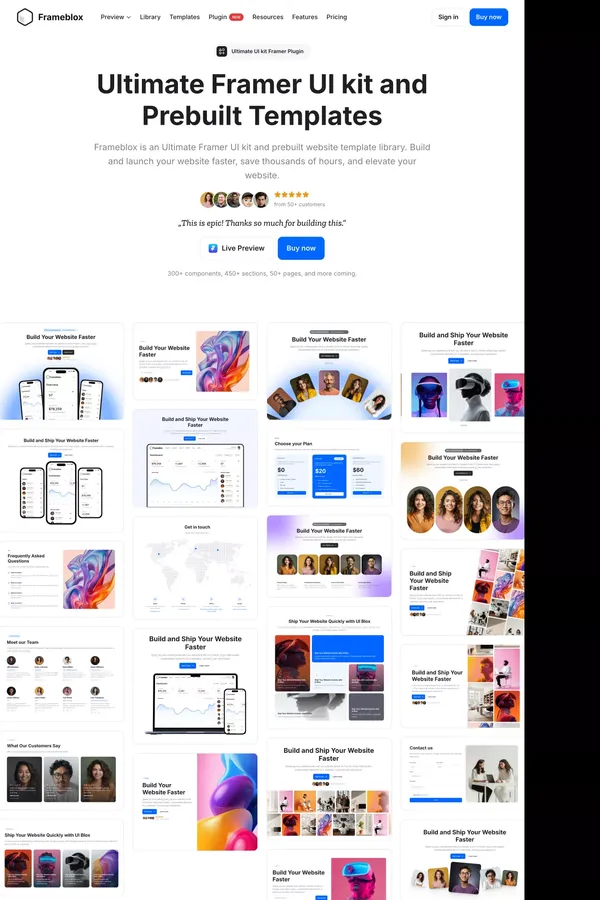 Frameblox - Ultimate Framer UI Kit