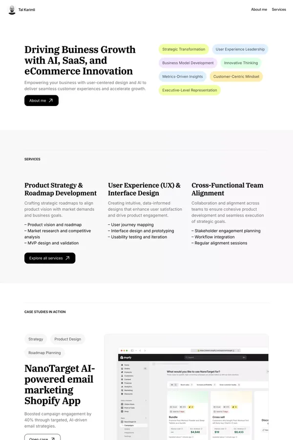 Tal Karimli â Digital Product Manager | AI, B2B SaaS & eCommerce