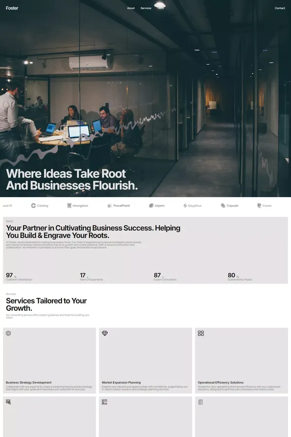 Foster Website Page Template for Webflow