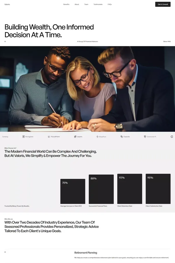 Valoris Website Page Template for Webflow