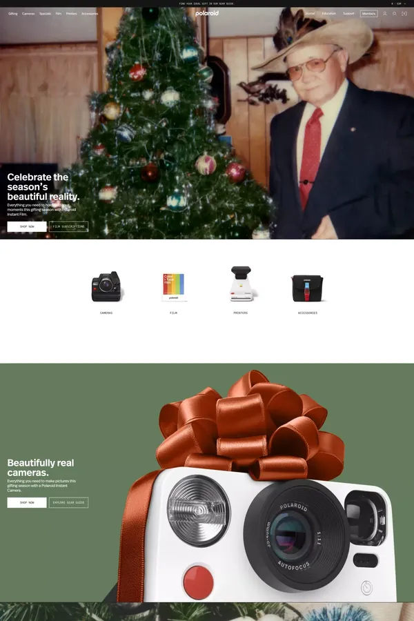 Polaroid EU | Official Online Store - Ecommerce design inspiration