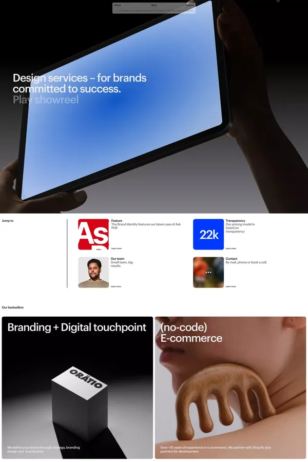 Analogue Agency - Portfolio design inspiration
