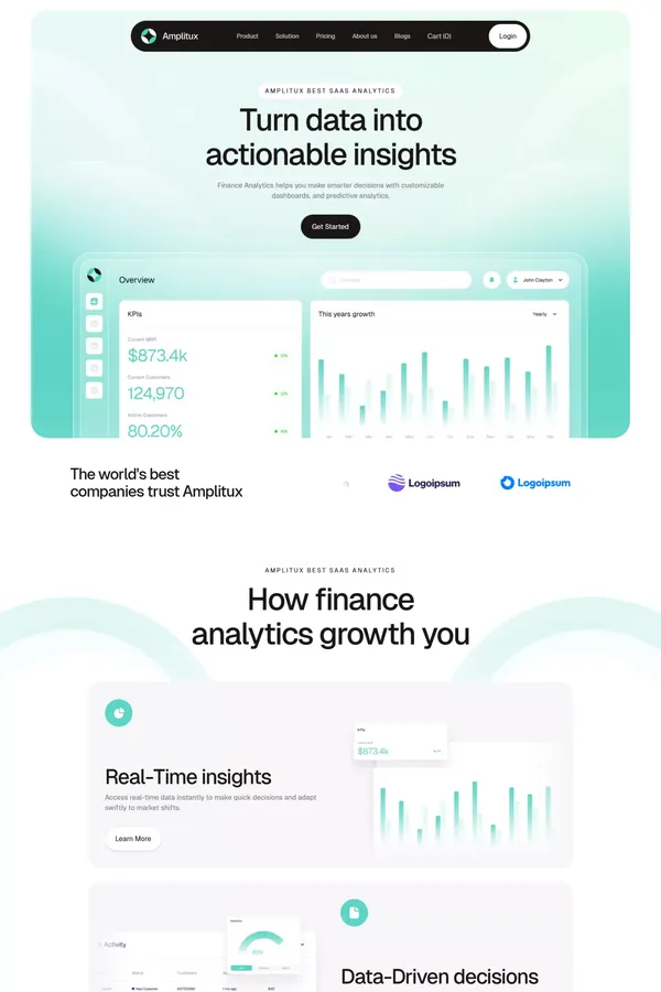 Amplitux - Webflow Ecommerce website template