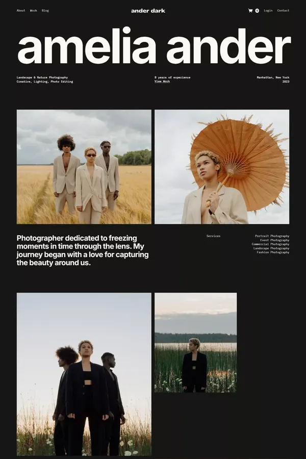 Anderdark - Webflow Ecommerce website template