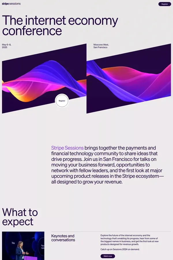 Stripe Sessions 2025 | Global Internet Economy Conference - Other design inspiration