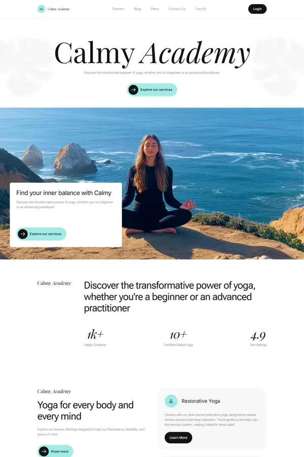 Calmy - Webflow Ecommerce website template