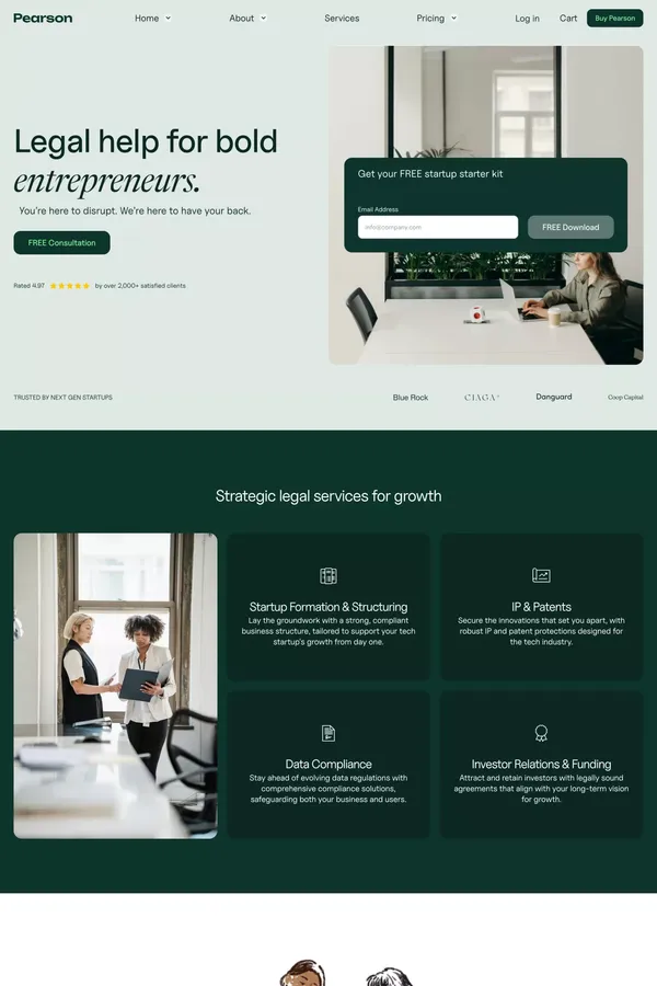 Pearson - Webflow Ecommerce website template - Template design inspiration